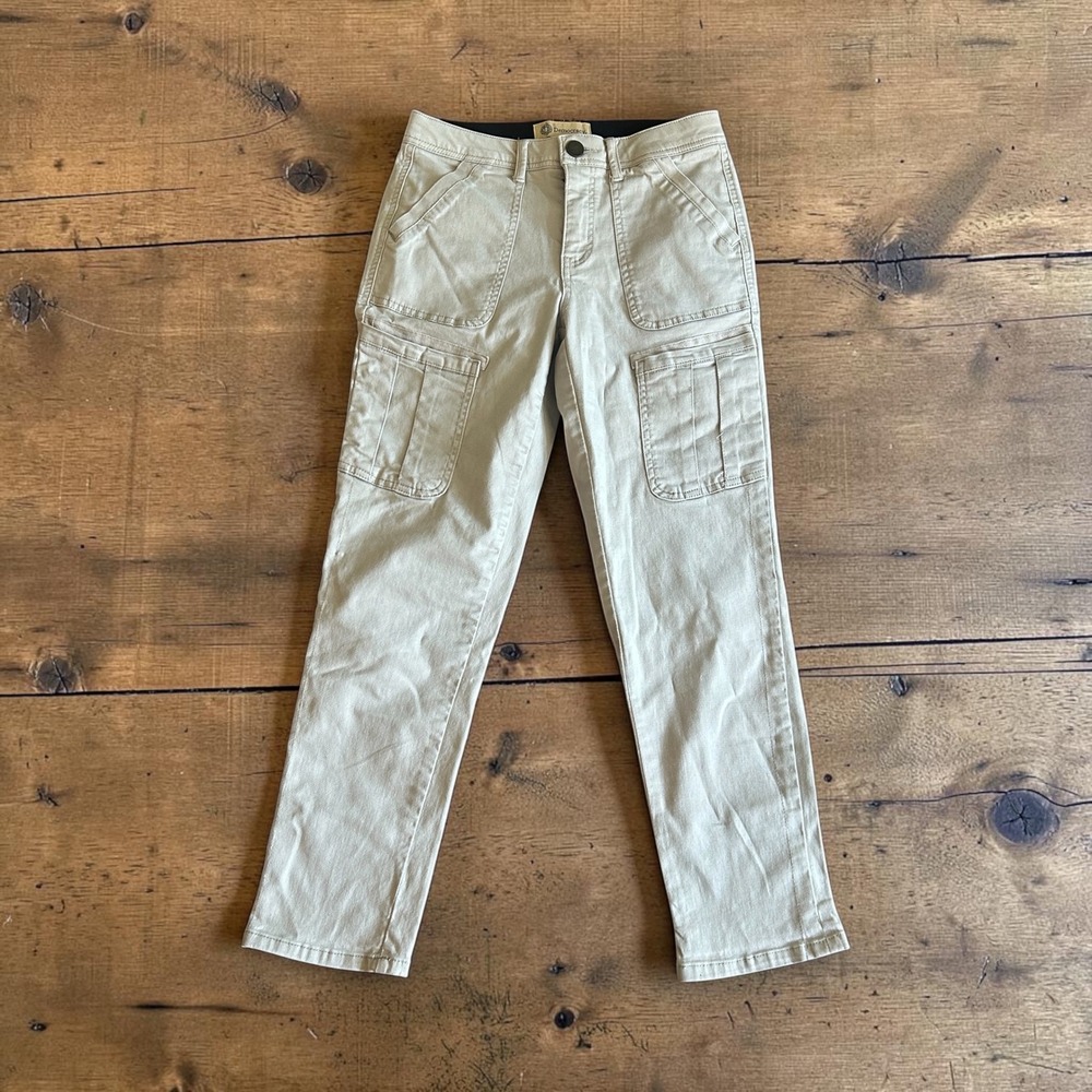 Democracy Khaki Tan Cargo Pants Ab Technology Straight B2343E8X2XX Sz 2